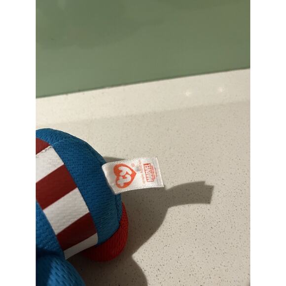 6" TY Beanie Babies Captain America Marvel Plush Stuffed Avengers Toy - Picture 4 of 4